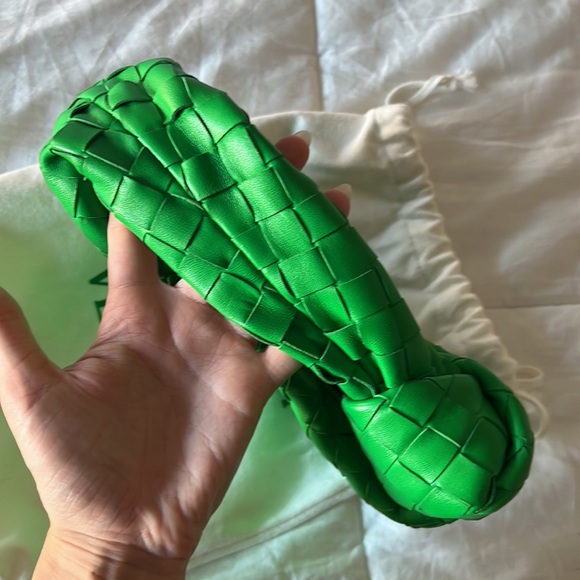 Like New Auth Bottega Veneta Jodie Mini Knotted Intrecciato Leather Tote Bag - Picture 9 of 11